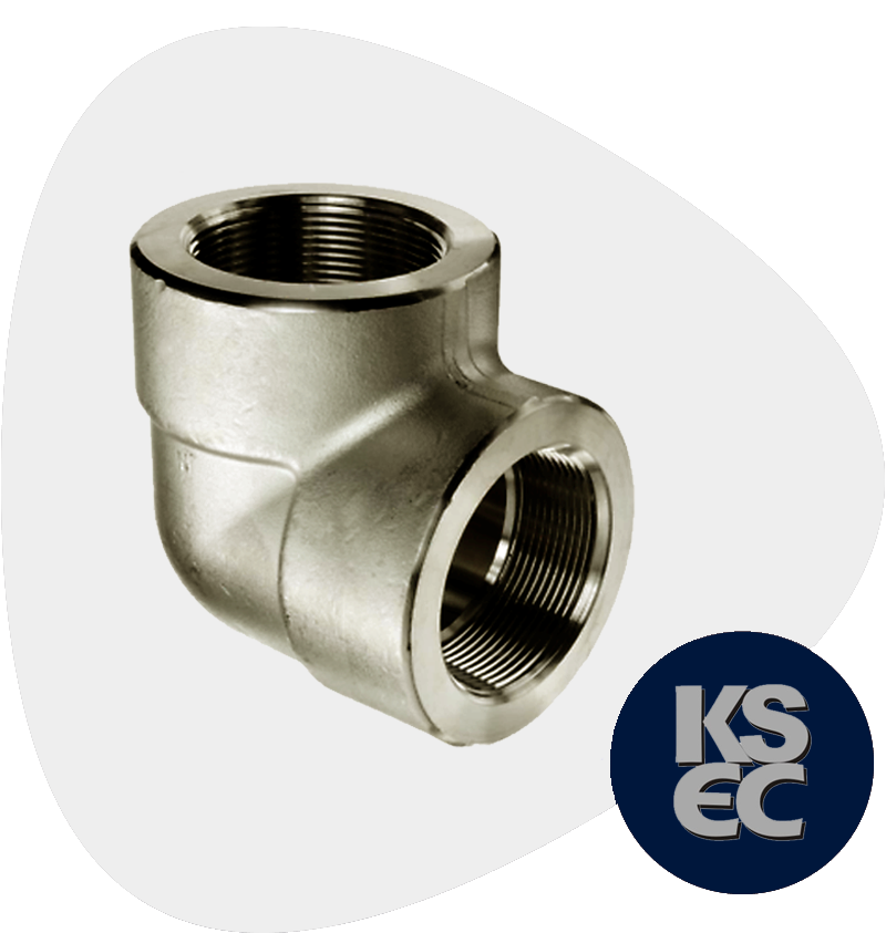 High Nickel Alloy Forged Threaded 90 Degree Elbow